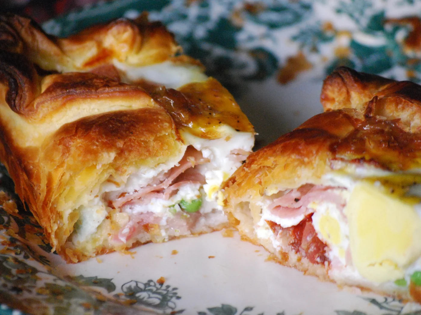 Bacon and Egg Pie prepared recipe