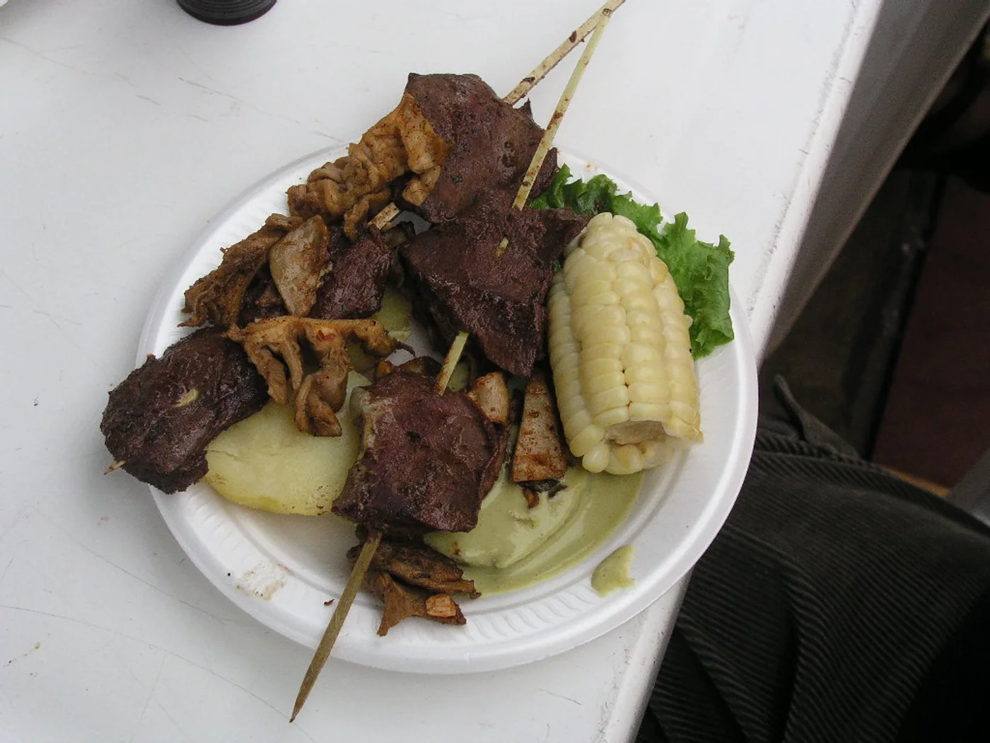 Beef Heart Kabobs (Anticuchos) prepared recipe