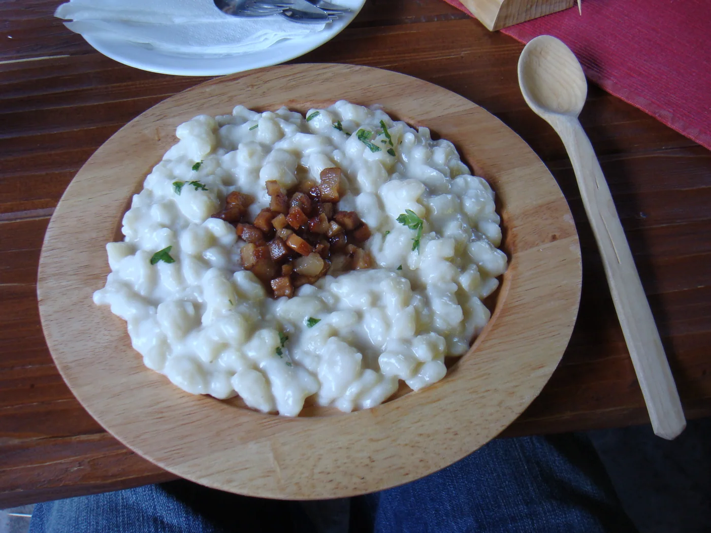 Bryndzové Halušky (Slovak Dumplings with Cheese) prepared recipe
