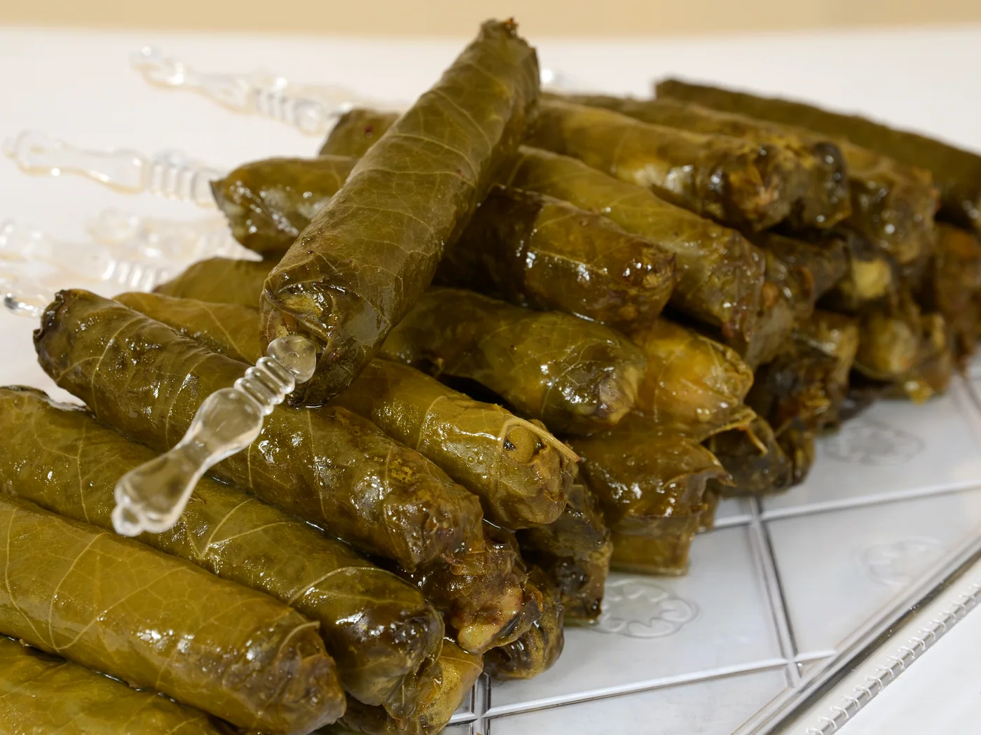 Egyptian Stuffed Grape Leaves (Warak Enab Mahshi) prepared recipe