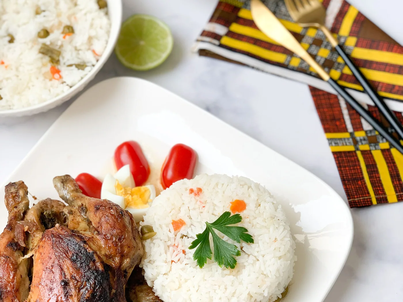 Gambian Yassa Poulet prepared recipe
