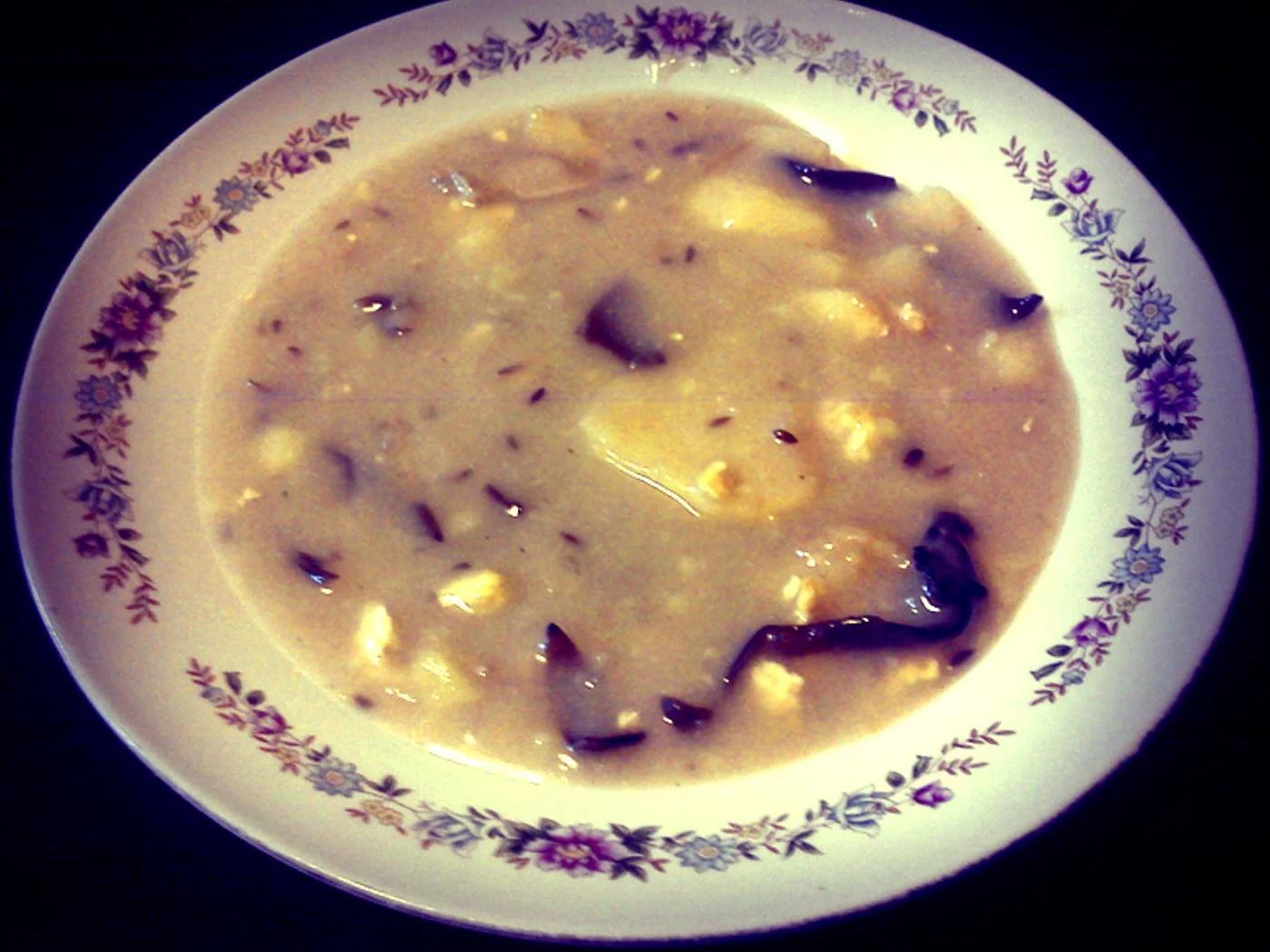 Kyselo (Czech Sourdough Mushroom Soup) prepared recipe