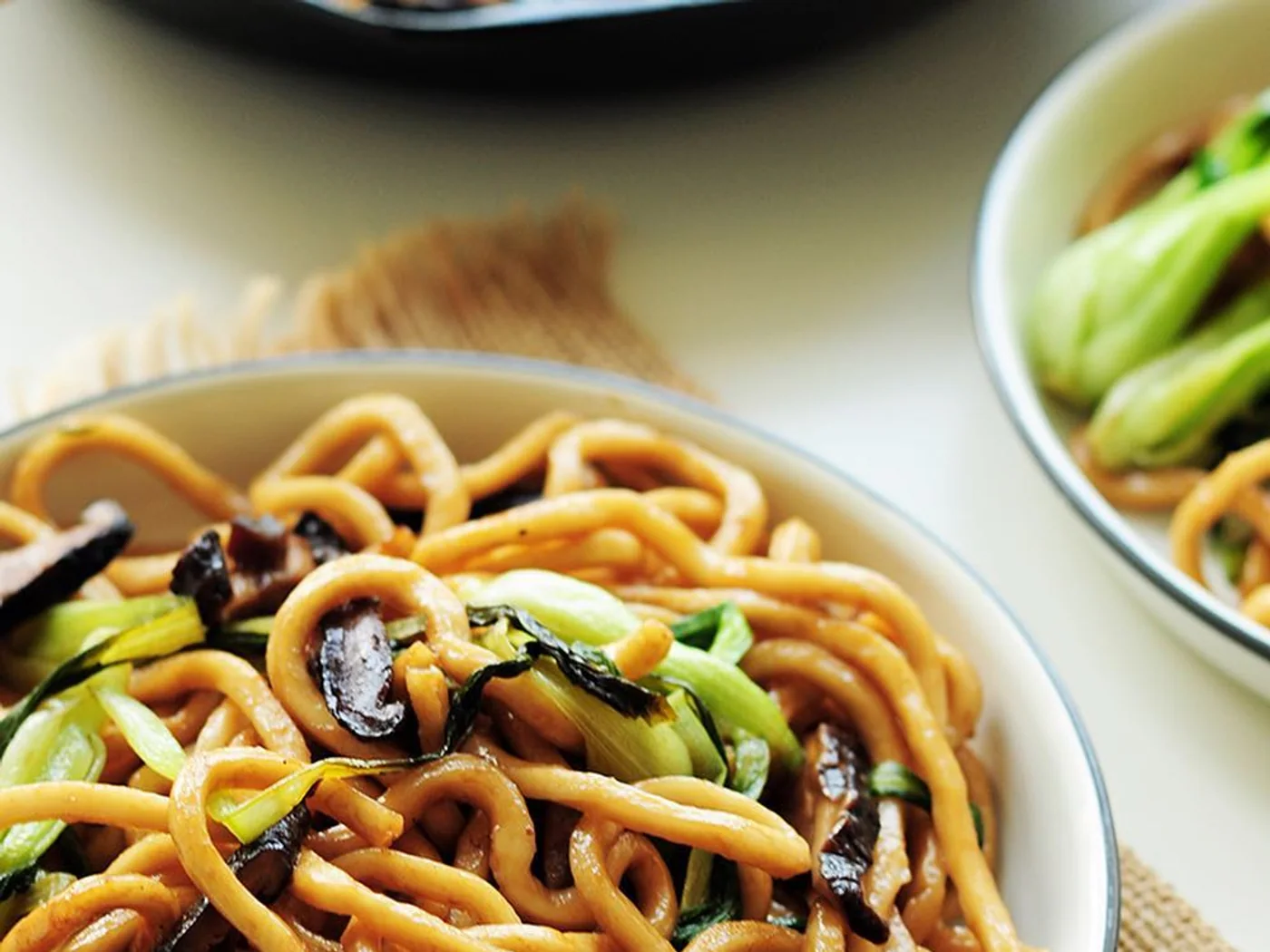 Pan-Fried Shanghai Noodles prepared recipe