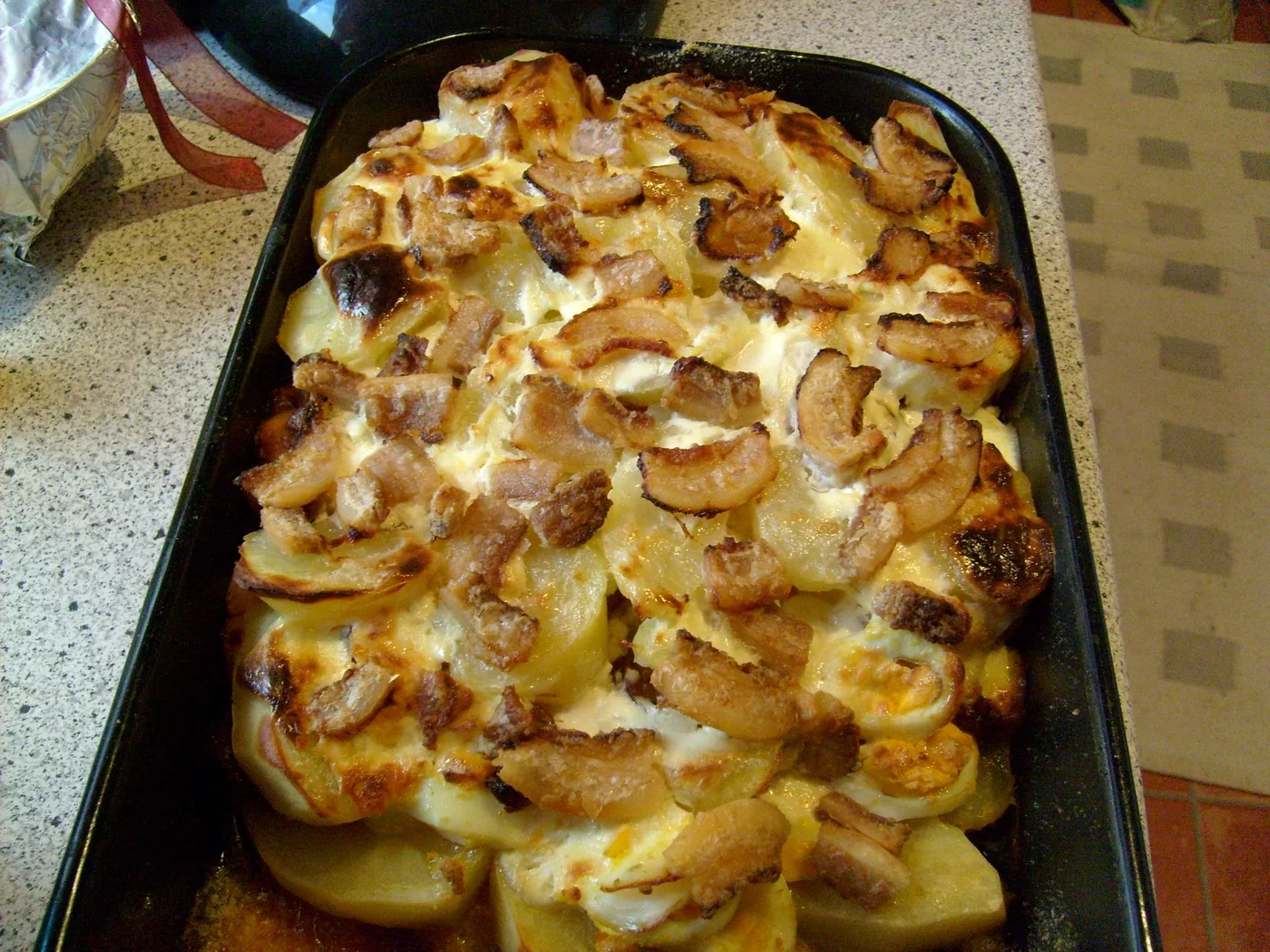 Potato Casserole (Rakott Krumpli) prepared recipe
