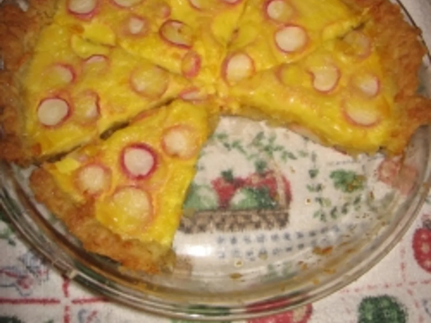 Radish Tart prepared recipe