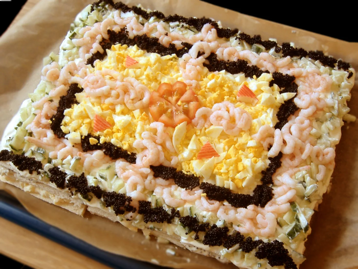 Sandwich Layer-Cake prepared recipe