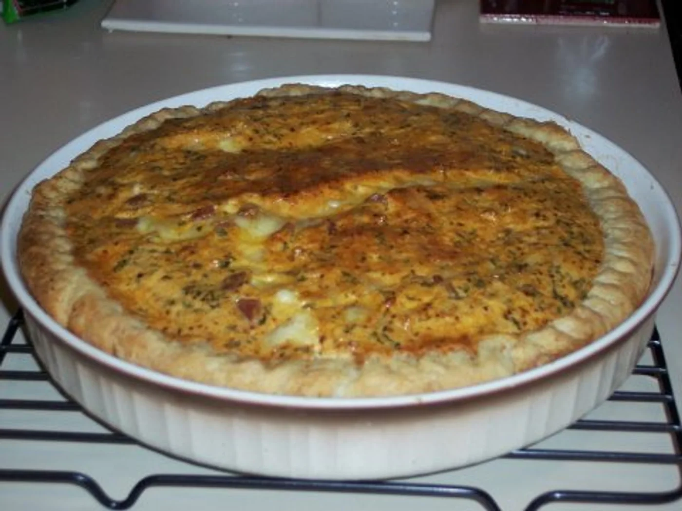 Simple Tarragon Quiche prepared recipe