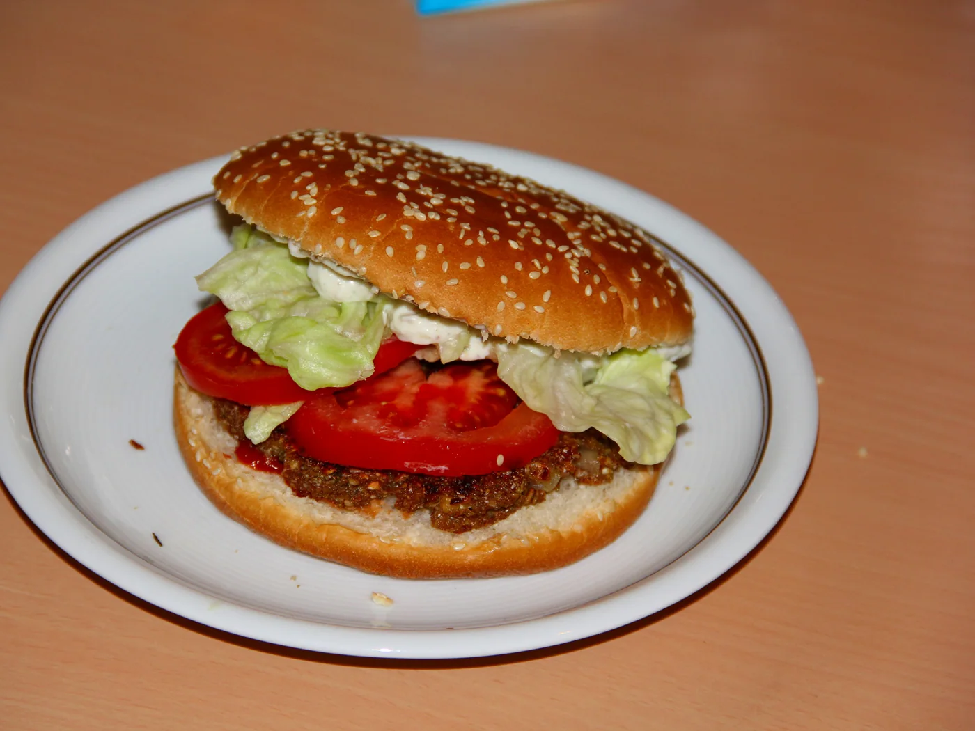 Spelt Burger prepared recipe