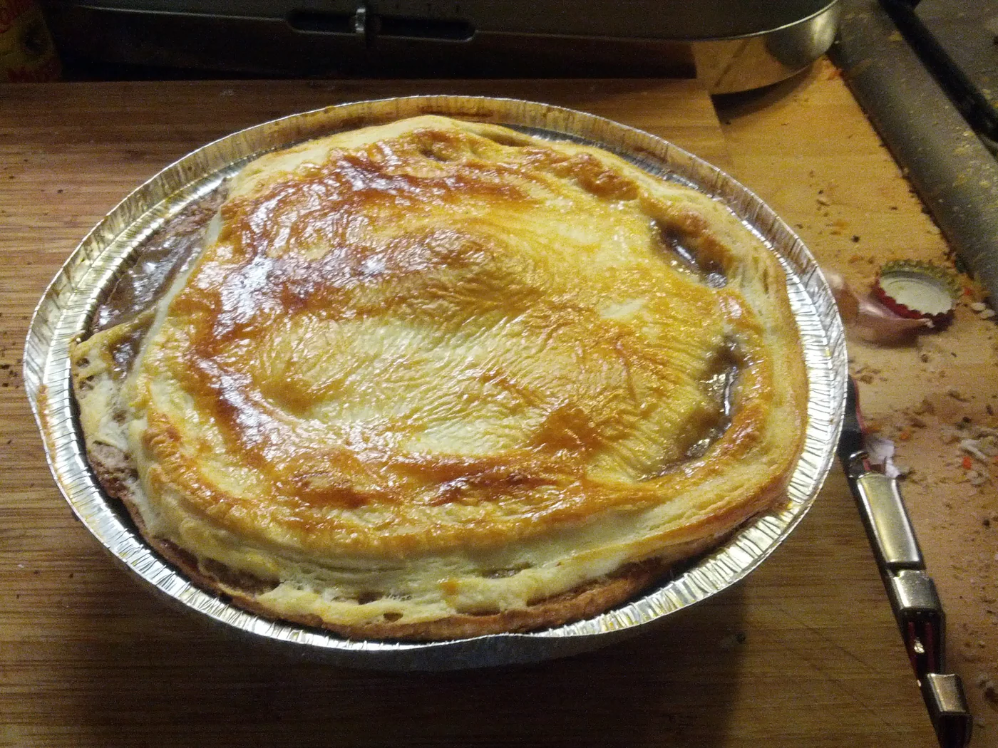 Steak and Ale Pie prepared recipe
